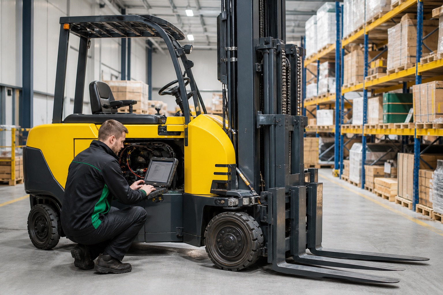 WRMH Aisle-Master forklift diagnostic and support image