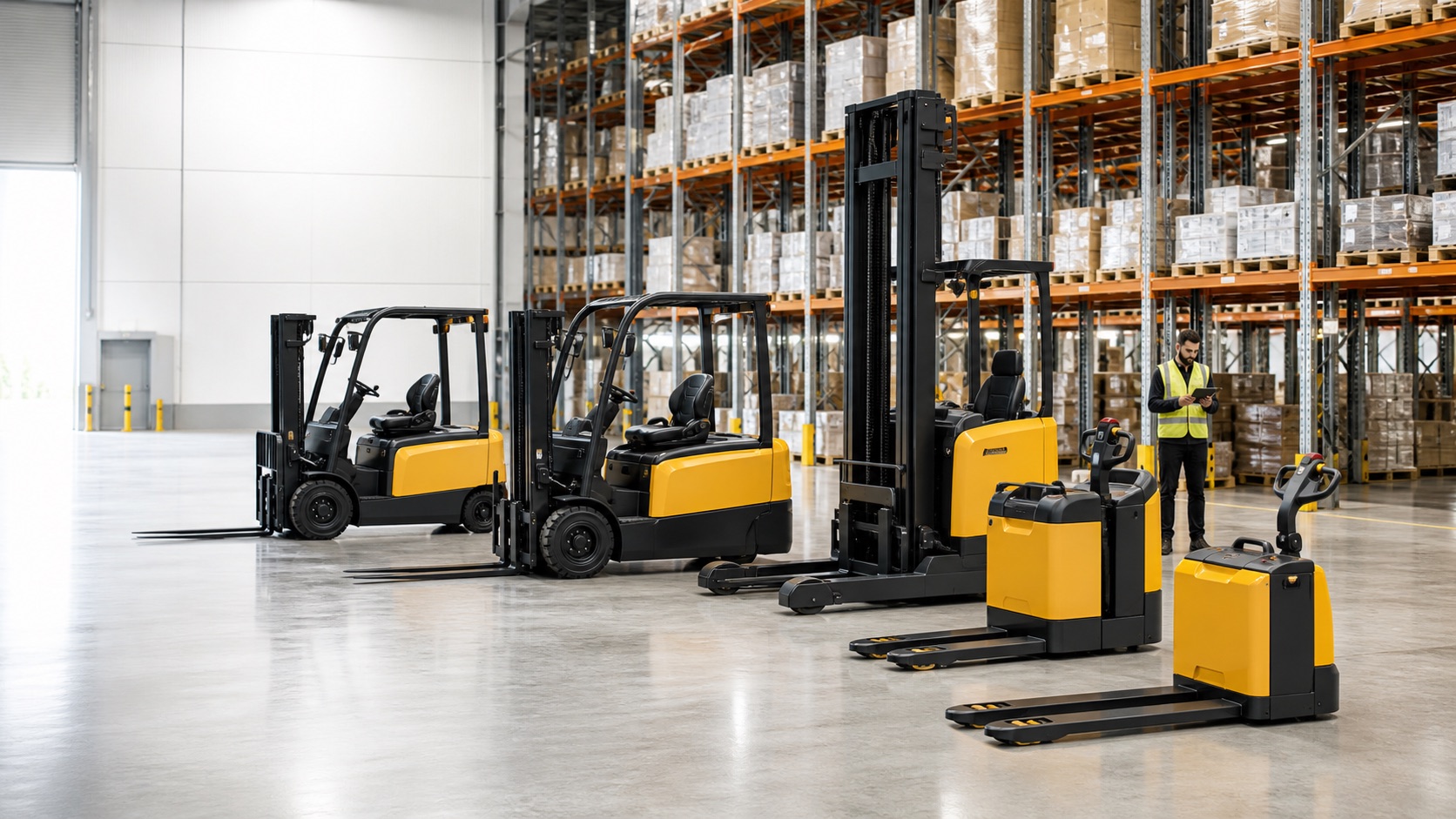 Mixed forklift fleet representing Crown support and wider all-makes capability