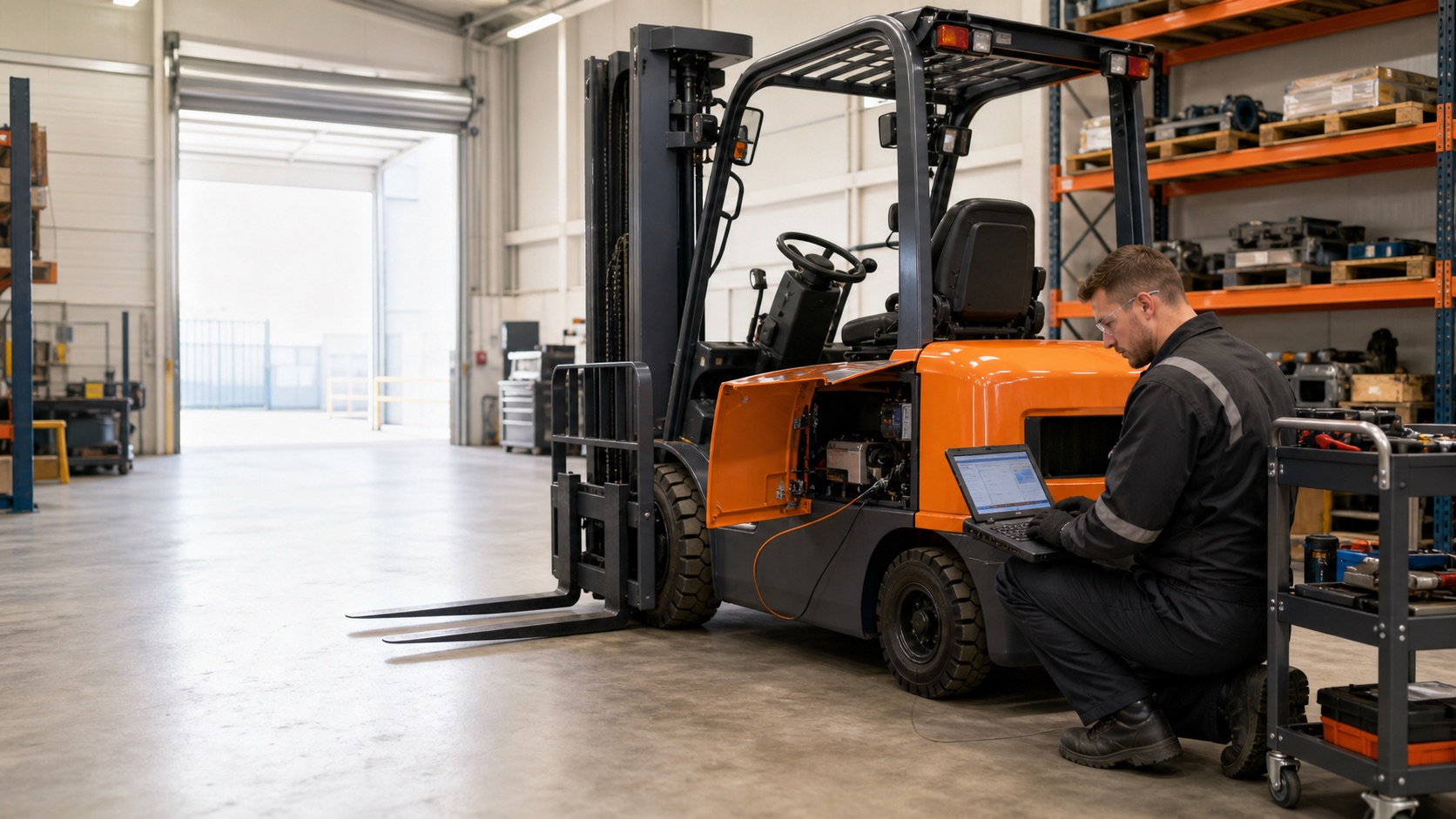 WRMH Doosan forklift diagnostic and support image