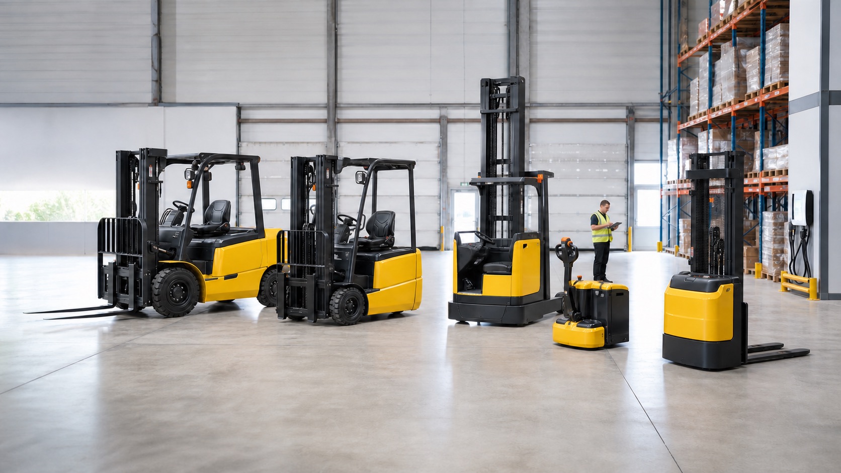 Mixed forklift fleet representing Heli support and wider all-makes capability