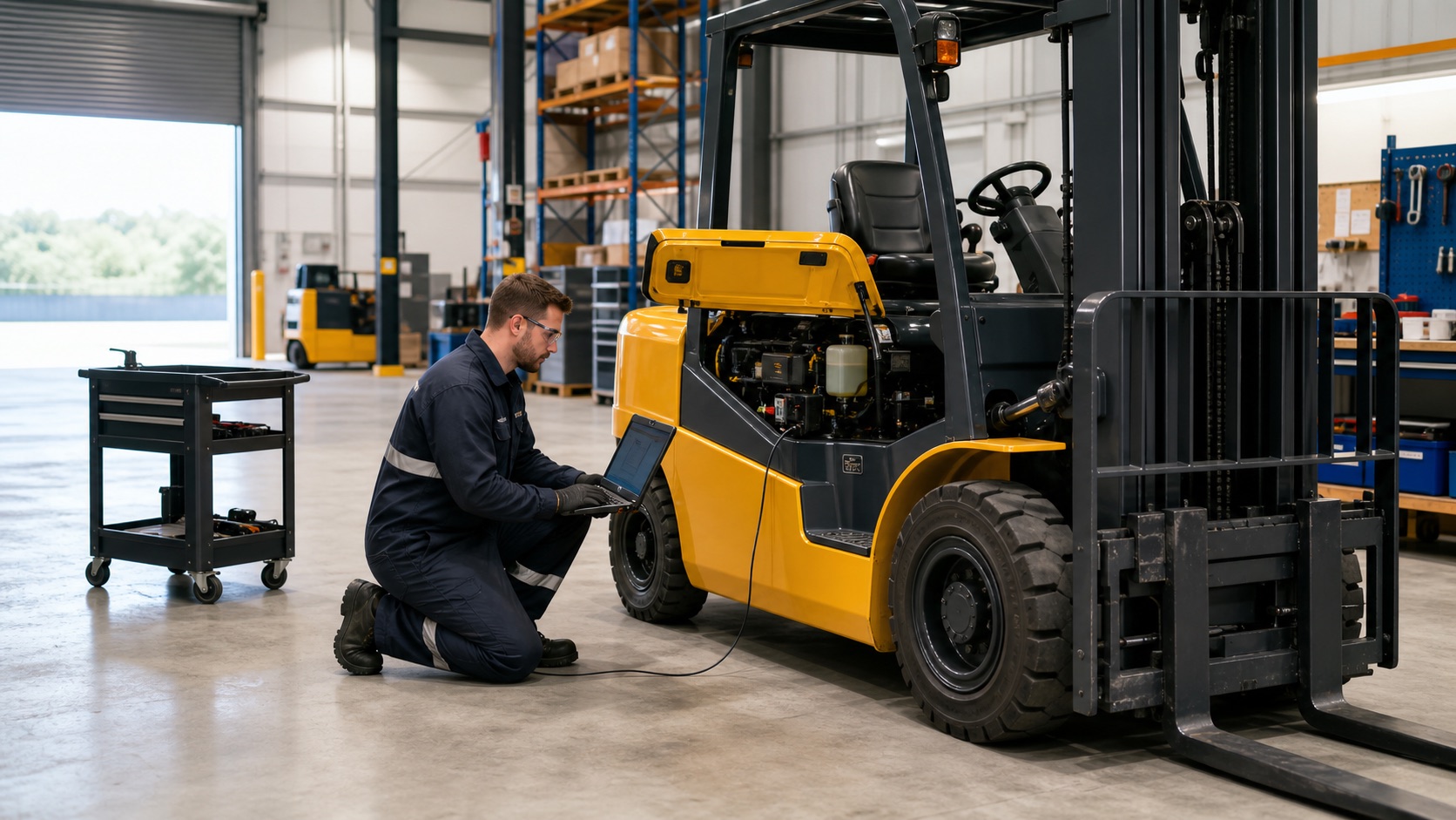 WRMH Hyundai forklift diagnostic and support image
