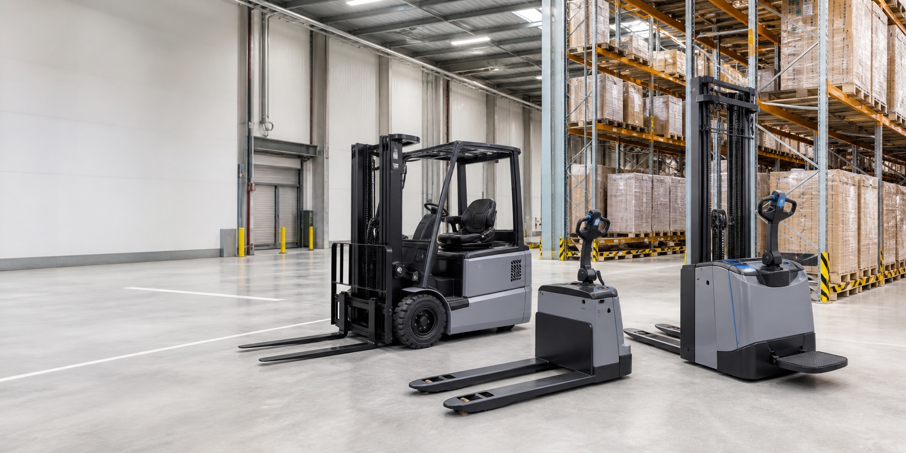 Mixed forklift fleet representing UniCarriers support and wider all-makes capability