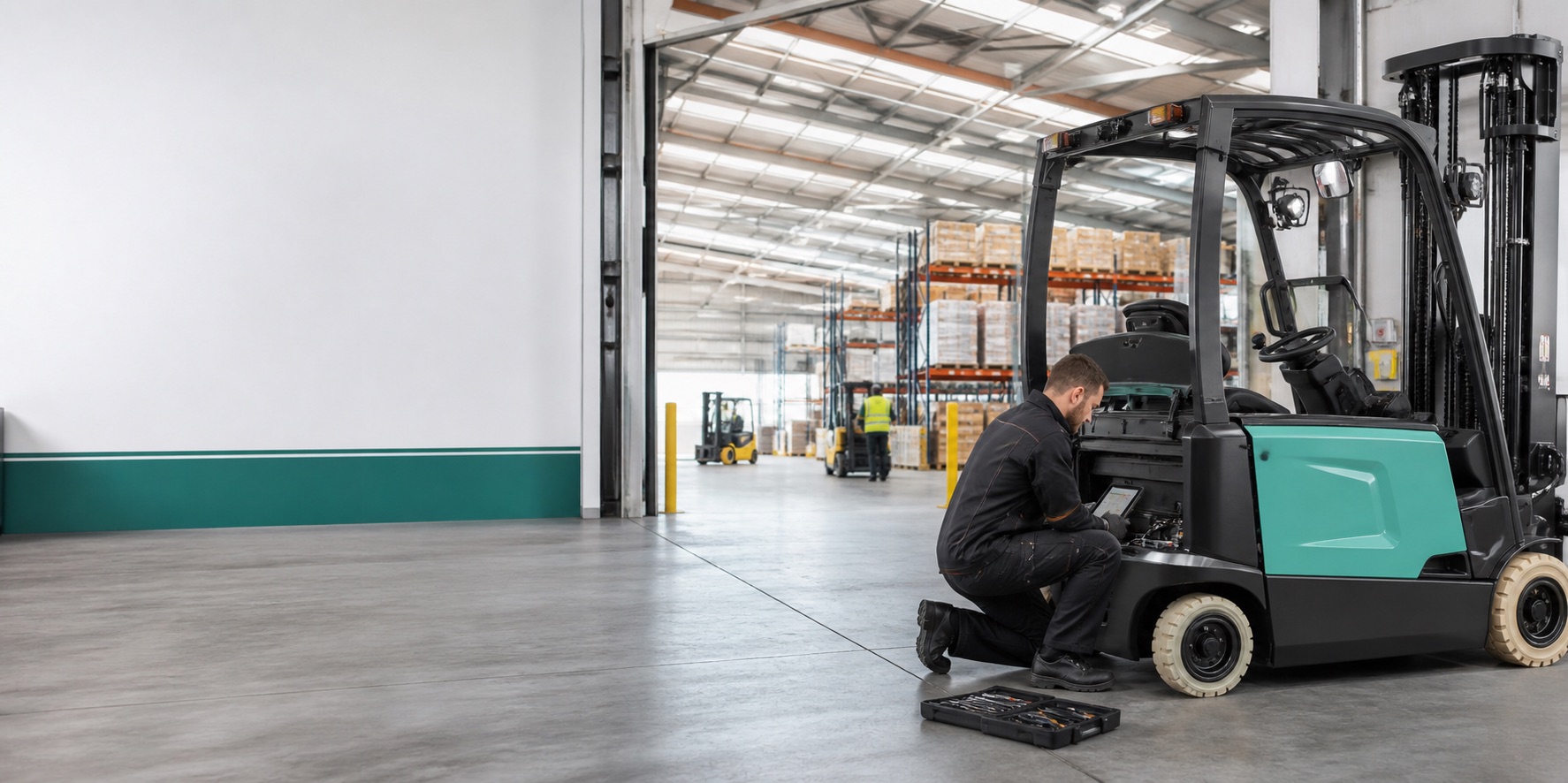 Forklift engineer support in a warehouse