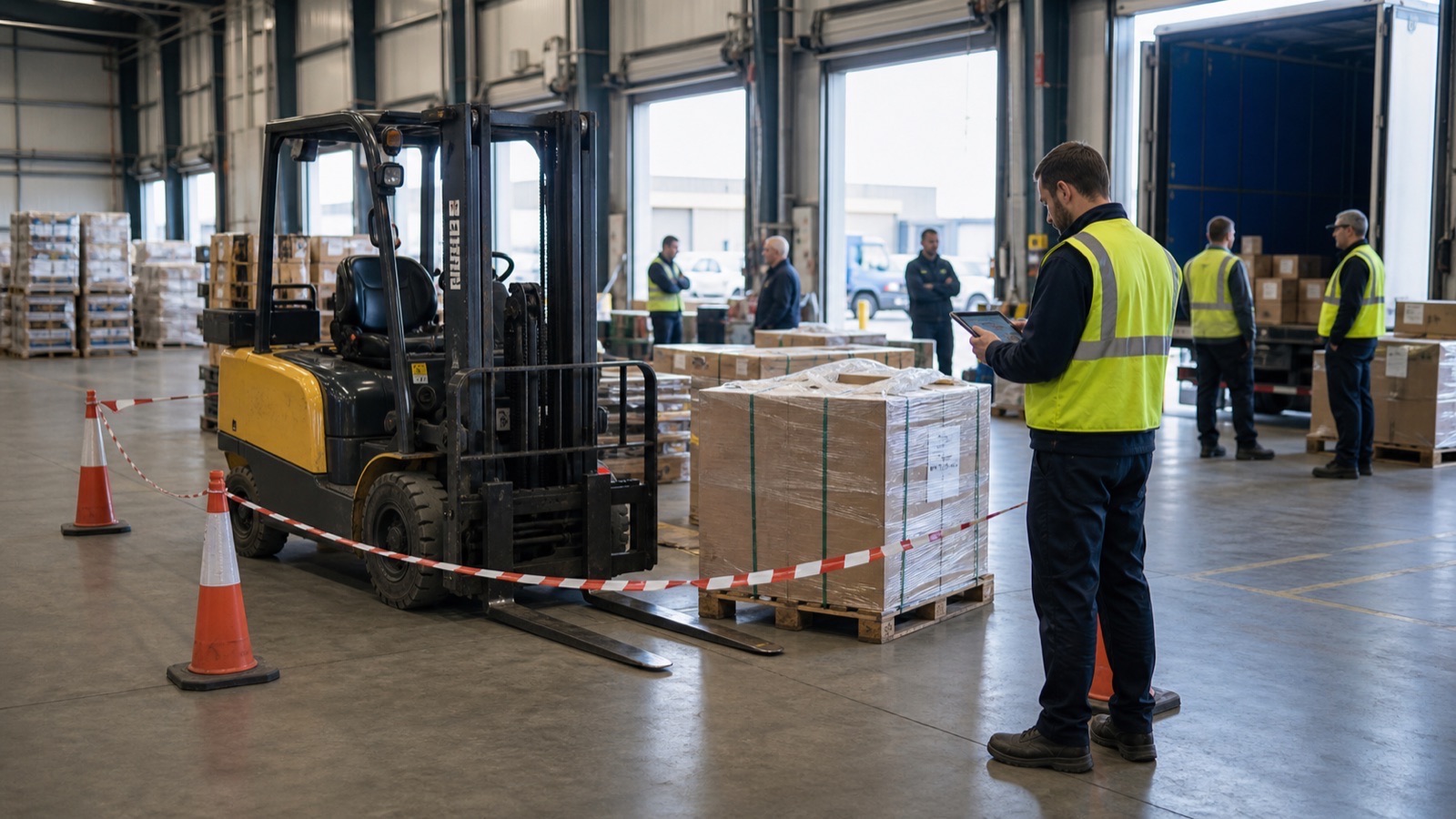 Forklift operation showing downtime challenge