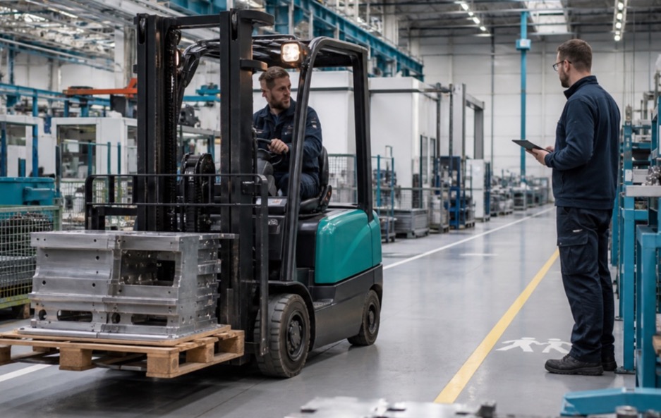 Forklift support insight for damage control