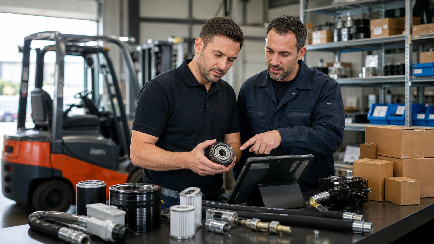 Forklift operation showing parts and spares challenge