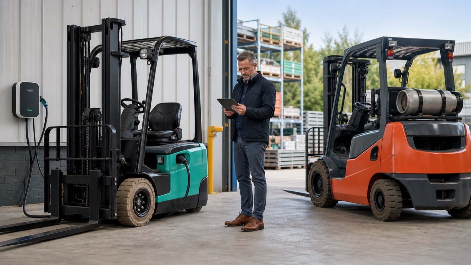 Forklift operation showing fuel efficiency challenge