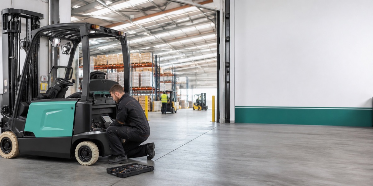 Forklift support insight for battery care