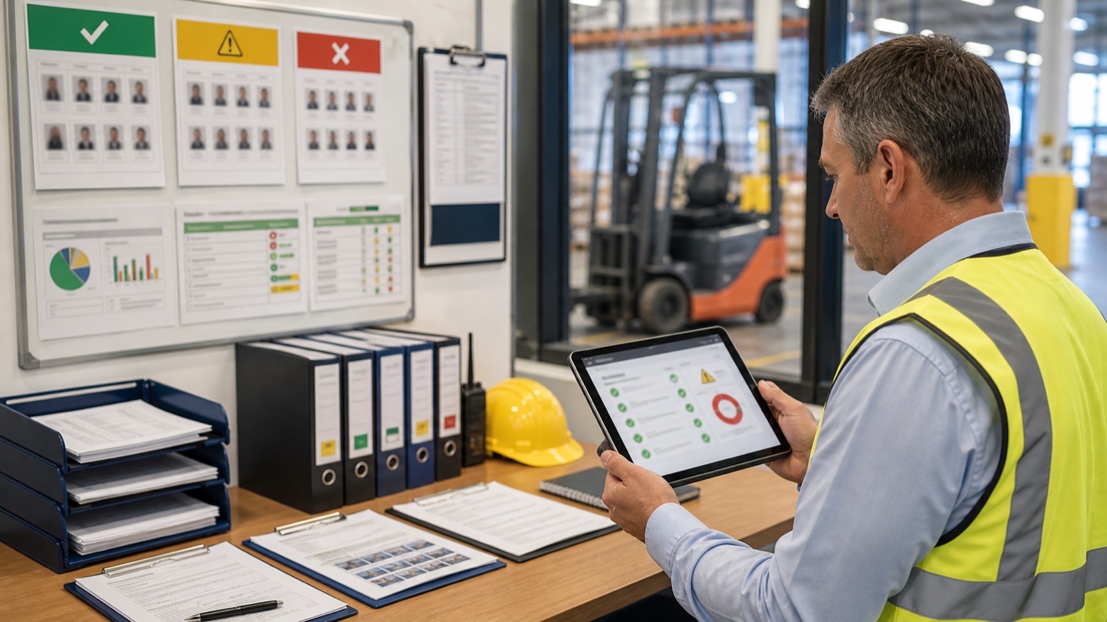 Forklift operation showing safety and compliance challenge