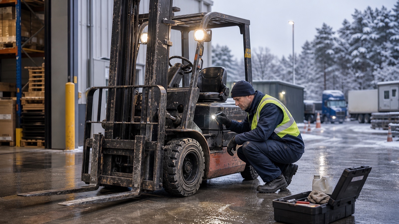 Forklift operation showing seasonal planning challenge